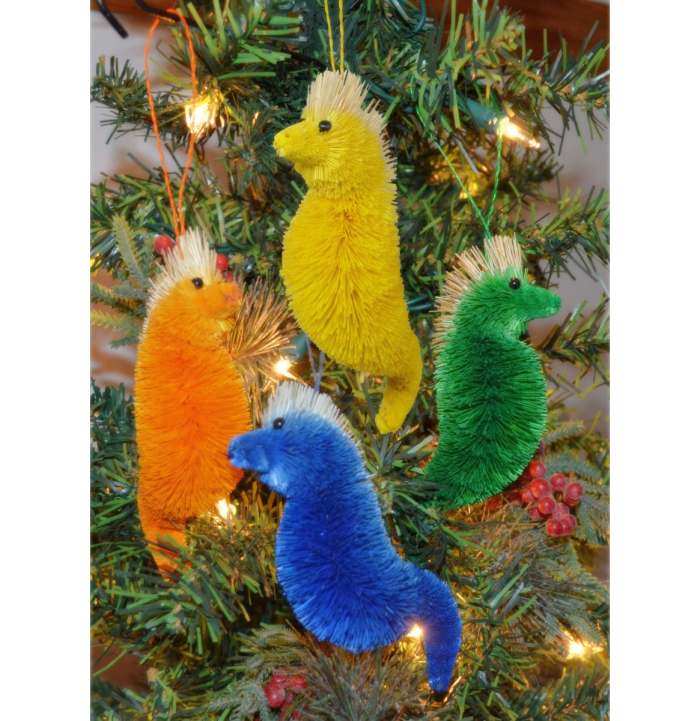 Brushart Bristle Brush Ornament Seahorse Assorted